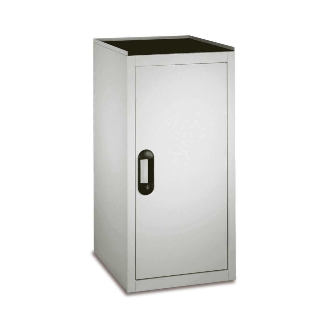 Illustration du produit: Armoire à produits chimiques C+P Acurado, 2 cuves de rétention galvanisées, haut. x larg. x prof. 1 000 x 500 x 500 mm, gris clair, jaune trafic