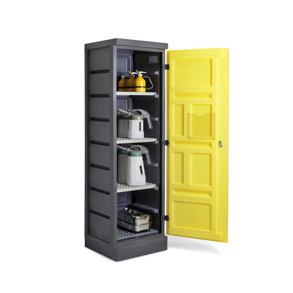 Illustration du produit: Denios armoire pour produits chimiques en polyéthylène (PE), H x l x P 1 990 x 610 x 640 mm, 4 grilles en acier inoxydable