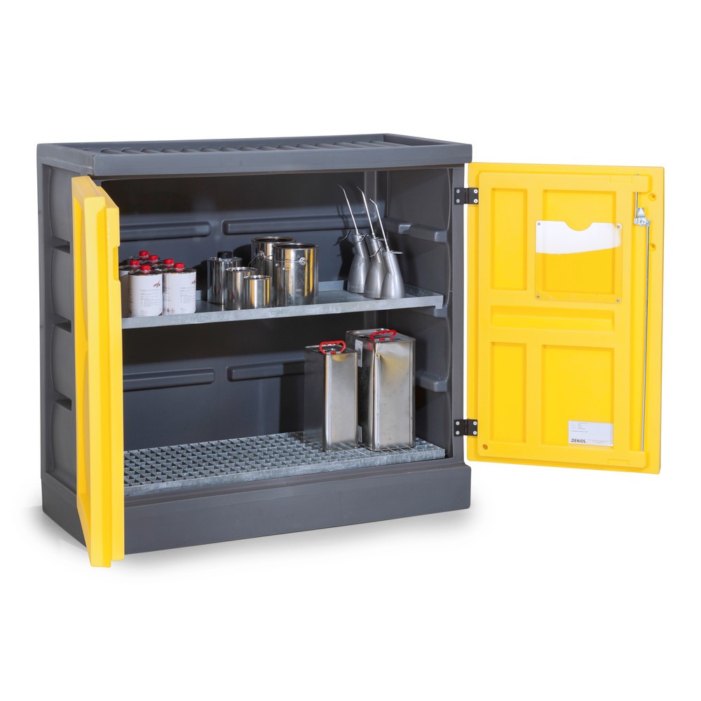 Illustration du produit: Denios armoire pour produits chimiques en polyéthylène (PE), H x l x P 1 130 x 1 225 x 640 mm, 1 cuve + 1 grille galvanisée