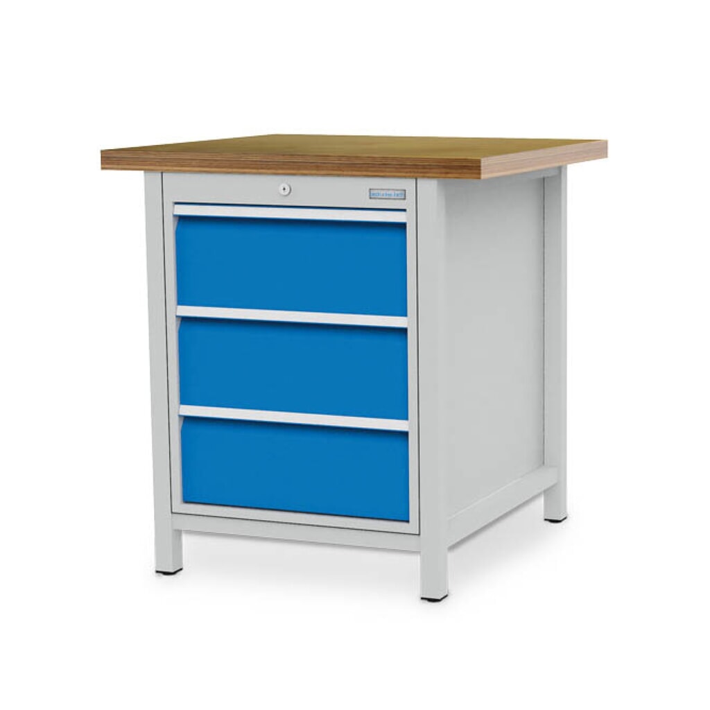 Armoire établi R 18-24 Bedrunka+Hirth, H x l x P 959 x 810 x 750 mm, gris clair, bleu clair, 3 tiroirs 3 x 200 mm Illustration du produit: Armoire établi R 18-24 Bedrunka+Hirth, H x l x P 959 x 810 x 750 mm, gris clair, bleu clair, 3 tiroirs 3 x 200 mm