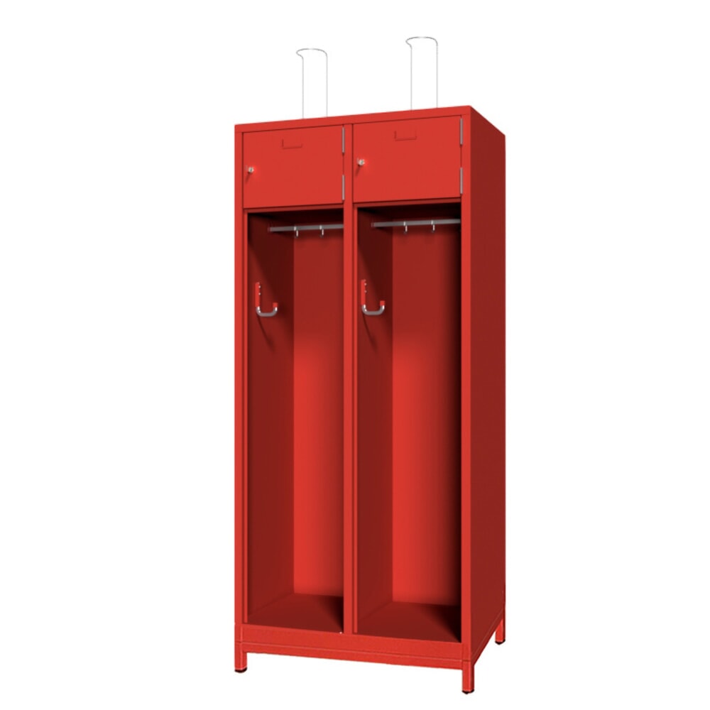 Illustration du produit: Armoire incendie PAVOY avec compensation de niveau + cadre porte-étiquette, HxlxP 1 850 x 830 x 500 mm