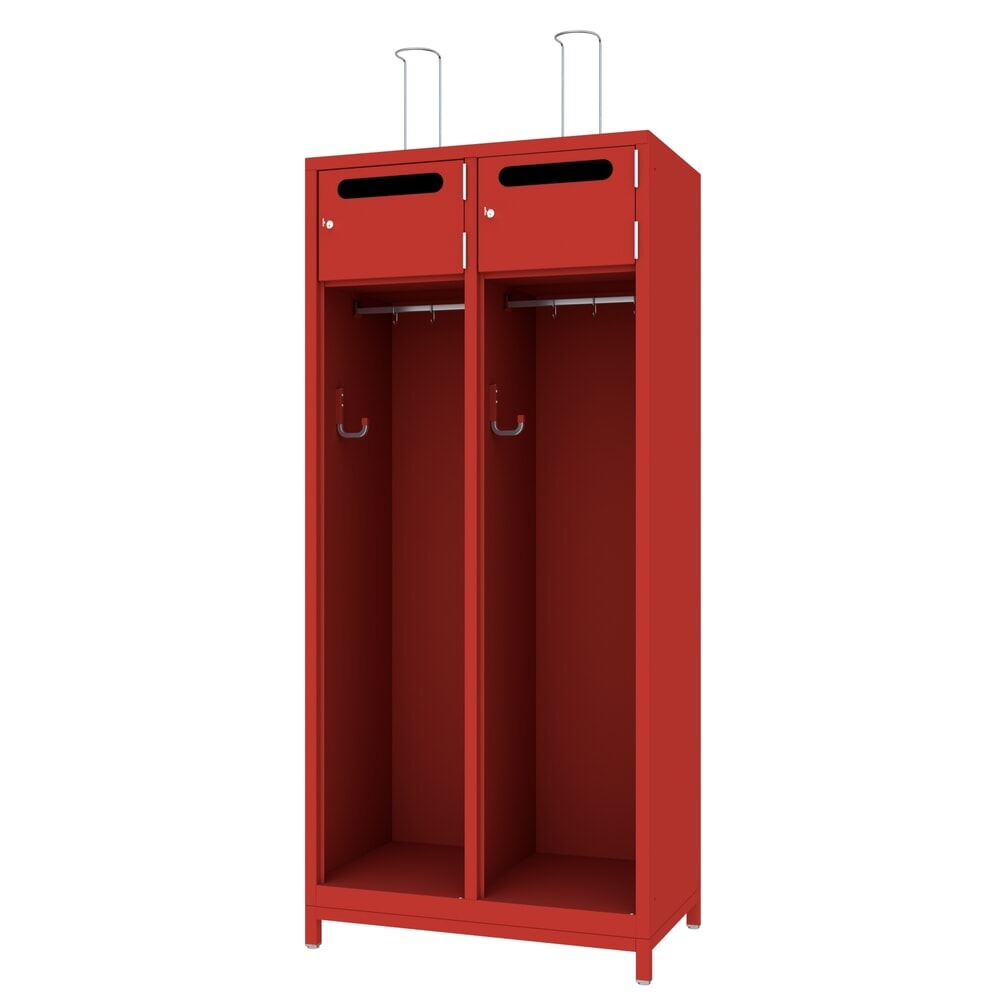 Illustration du produit: Armoire incendie PAVOY avec compensation de niveau + fente intégrée, HxlxP 1 850 x 830 x 500 mm