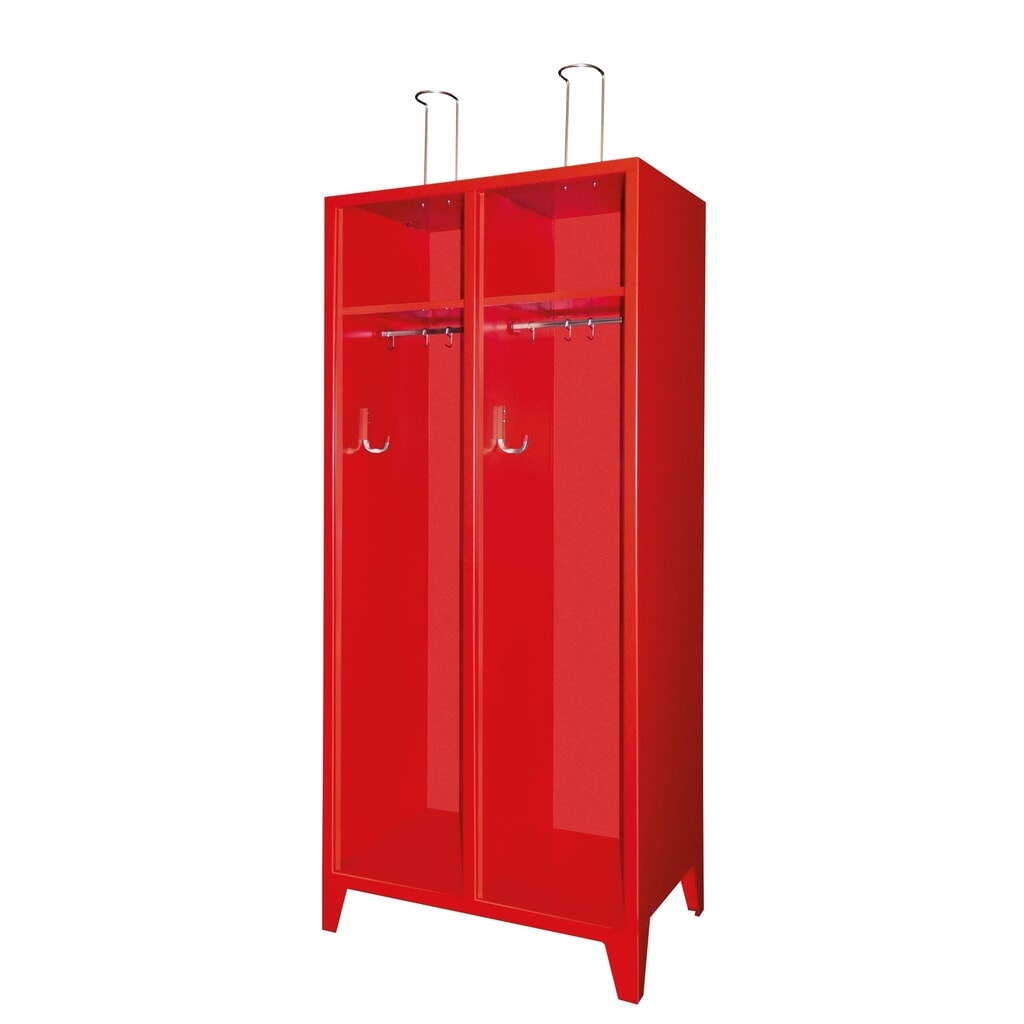 N° de l'image du produit 2 : Armoire incendie PAVOY avec pieds + casier, HxlxP 1 850 x 830 x 500 mm