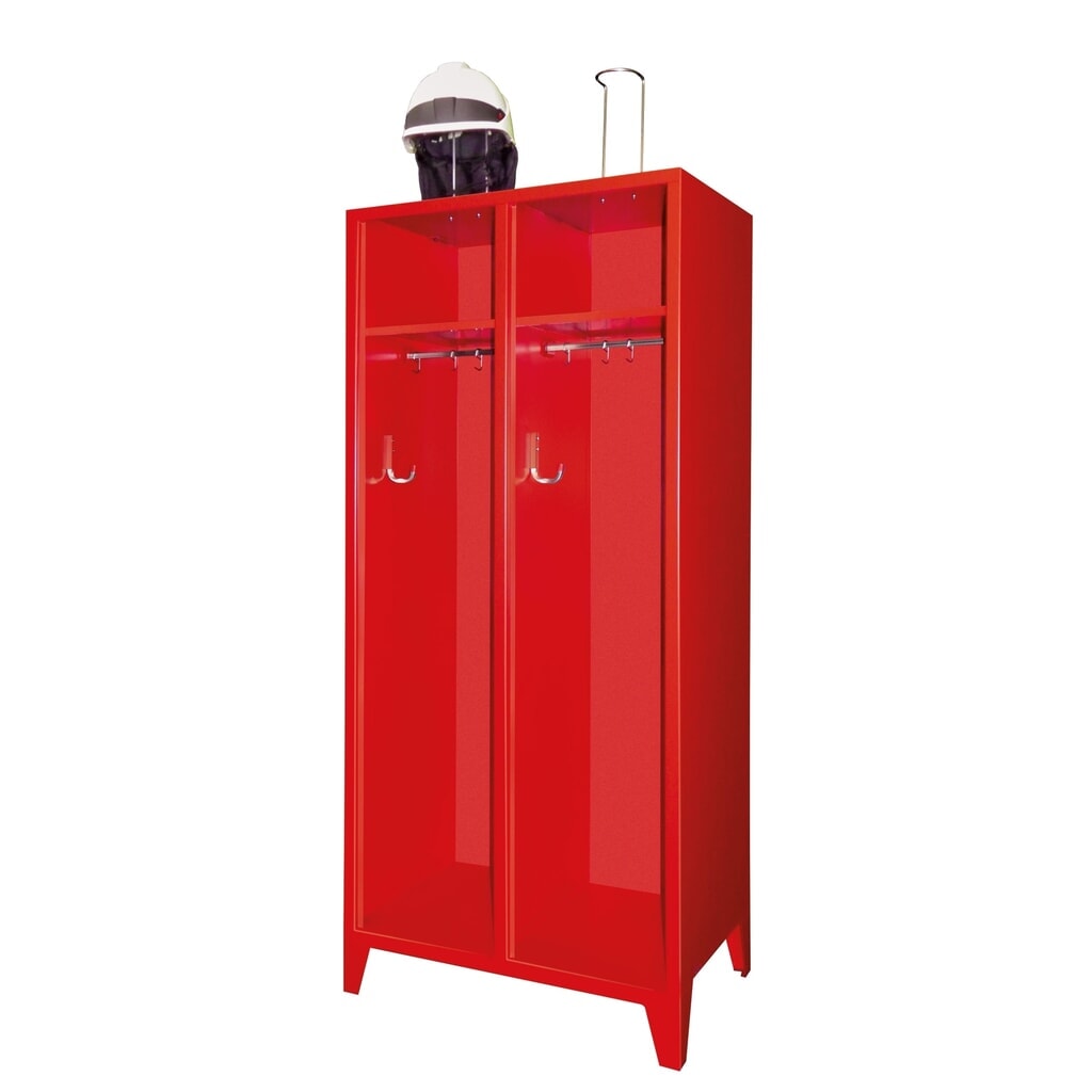 N° de l'image du produit 3 : Armoire incendie PAVOY avec pieds + casier, HxlxP 1 850 x 830 x 500 mm