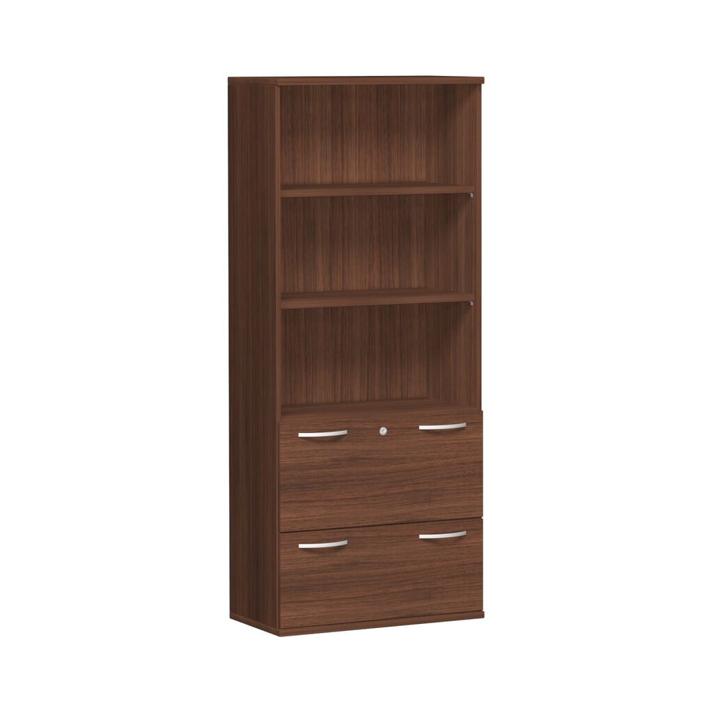 Armoire modulaire Profi avec dossiers suspendus, 5 hauteurs de classeurs, noyer Illustration du produit: Armoire modulaire Profi avec dossiers suspendus, 5 hauteurs de classeurs, noyer