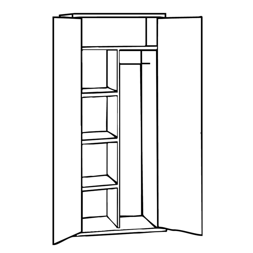 CEHA Armoire d’appoint avec tringle à vêtements, étagère à couvre-chef et 3 tablettes 4,5 HC, HxlxP 1 800 x 800 x 380 mm N° de l'image du produit 2 : CEHA Armoire d’appoint avec tringle à vêtements, étagère à couvre-chef et 3 tablettes 4,5 HC, HxlxP 1 800 x 800 x 380 mm
