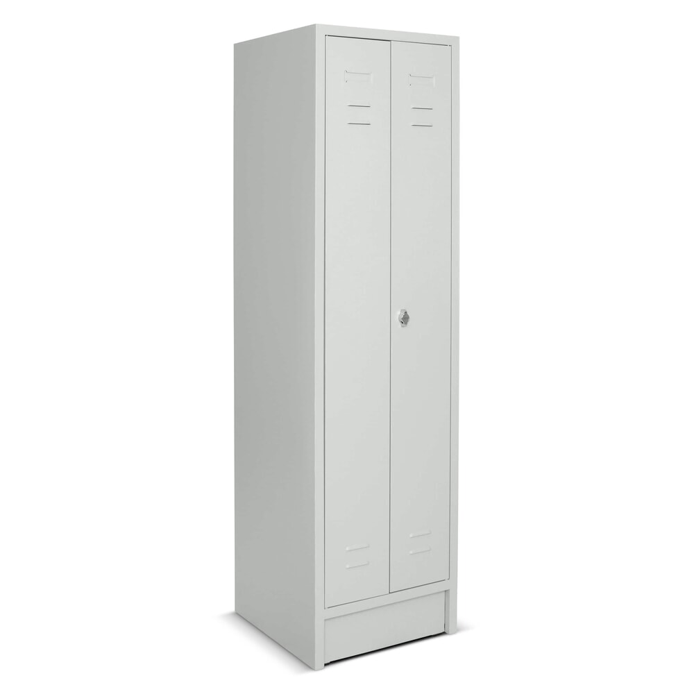 Illustration du produit: Armoire-penderie avec socle + fermeture à pêne tournant, 2 compartiments pour 1 personne, HxlxP 1 800 x 500 x 500 mm