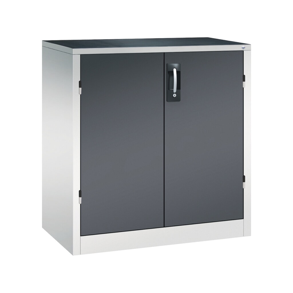 Armoire pour charges lourdes C+P avec 1 tablette, H x l x P 1 000 x 930 x 500 mm, gris clair, gris noir Illustration du produit: Armoire pour charges lourdes C+P avec 1 tablette, H x l x P 1 000 x 930 x 500 mm, gris clair, gris noir