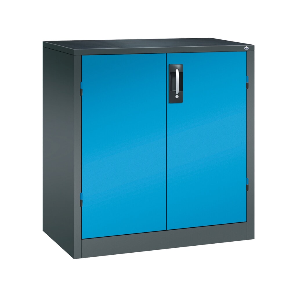Armoire pour charges lourdes C+P avec 1 tablette, H x l x P 1 000 x 930 x 500 mm, gris anthracite, bleu clair Illustration du produit: Armoire pour charges lourdes C+P avec 1 tablette, H x l x P 1 000 x 930 x 500 mm, gris anthracite, bleu clair