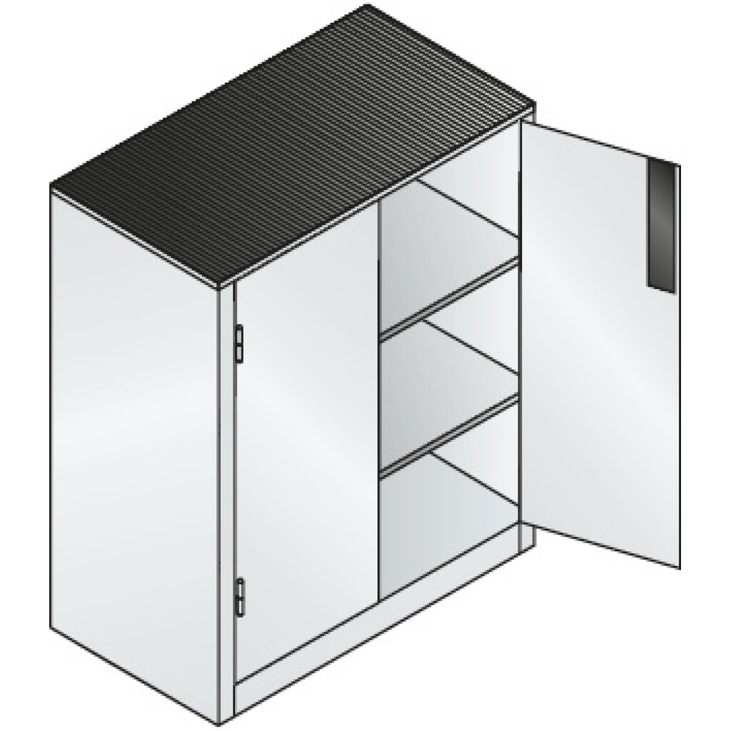 Armoire pour charges lourdes C+P avec 2 tablettes, H x l x P 1 200 x 930 x 500 mm, gris clair, gris anthracite N° de l'image du produit 4 : Armoire pour charges lourdes C+P avec 2 tablettes, H x l x P 1 200 x 930 x 500 mm, gris clair, gris anthracite