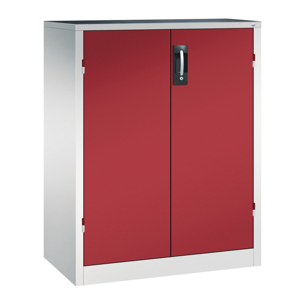 Armoire pour charges lourdes C+P avec 2 tablettes, H x l x P 1 200 x 930 x 500 mm, gris clair, rouge rubis Illustration du produit: Armoire pour charges lourdes C+P avec 2 tablettes, H x l x P 1 200 x 930 x 500 mm, gris clair, rouge rubis