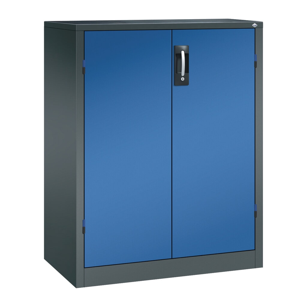 Armoire pour charges lourdes C+P avec 2 tablettes, H x l x P 1 200 x 930 x 500 mm, gris anthracite, bleu gentiane Illustration du produit: Armoire pour charges lourdes C+P avec 2 tablettes, H x l x P 1 200 x 930 x 500 mm, gris anthracite, bleu gentiane