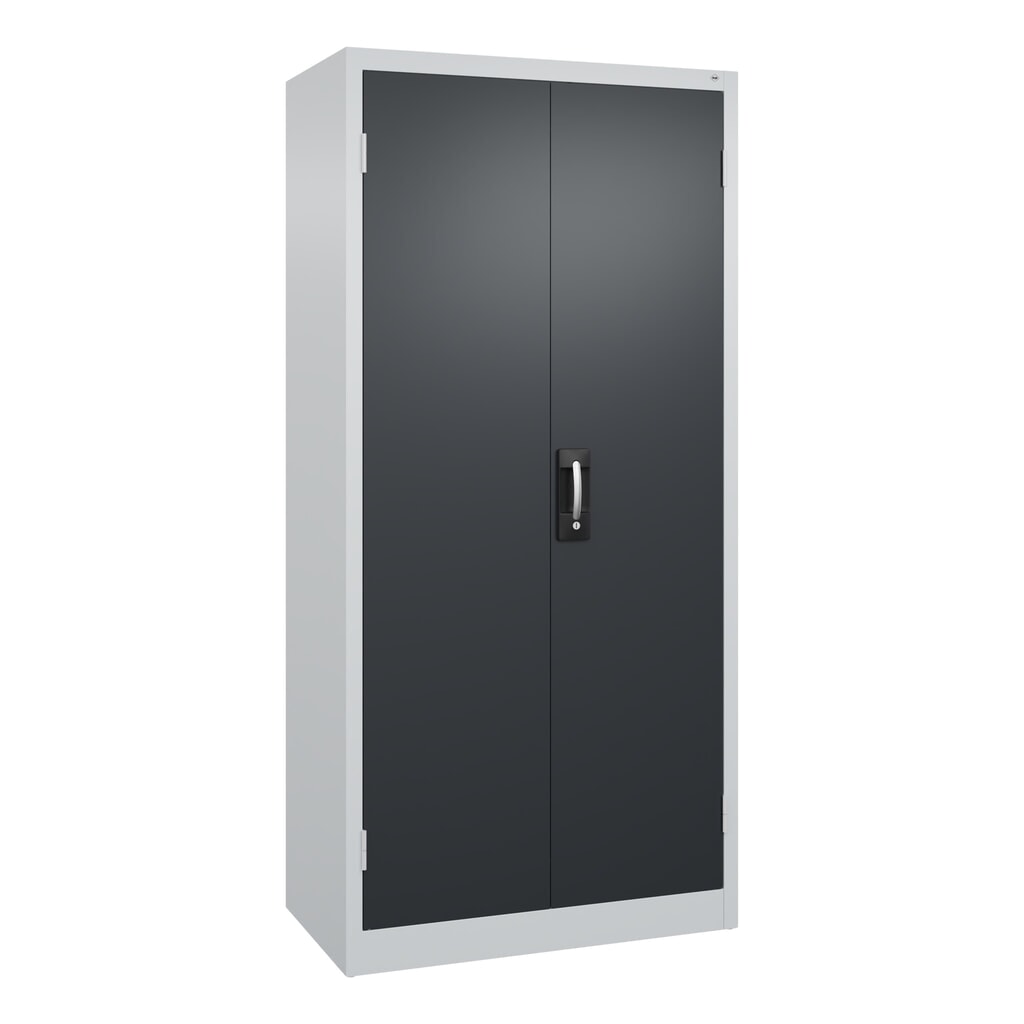 Illustration du produit: Armoire pour charges lourdes C+P avec 4 tablettes, H x l x P 1 950 x 930 x 500 mm, gris clair, gris noir