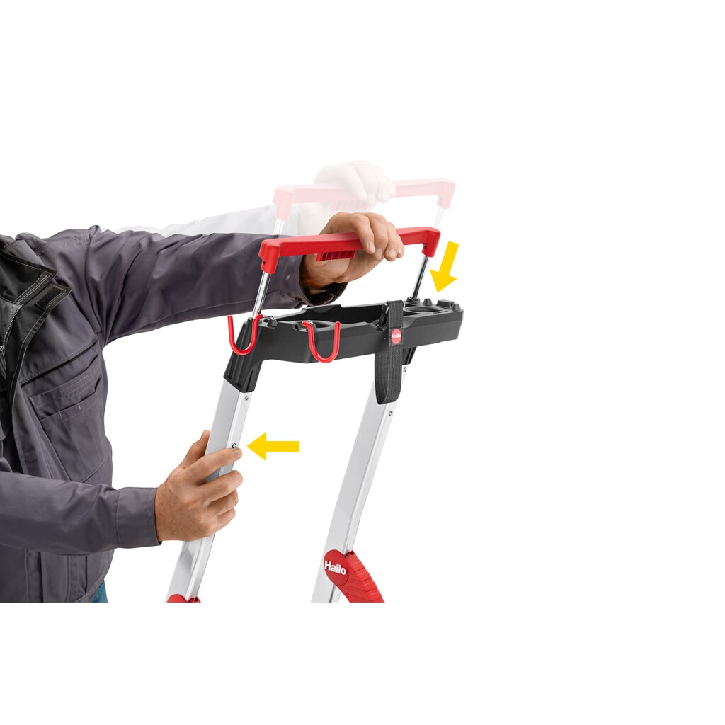 N° de l'image du produit 6 : Escabeau double à marches Hailo TopLine, hauteur de travail 0,63 m