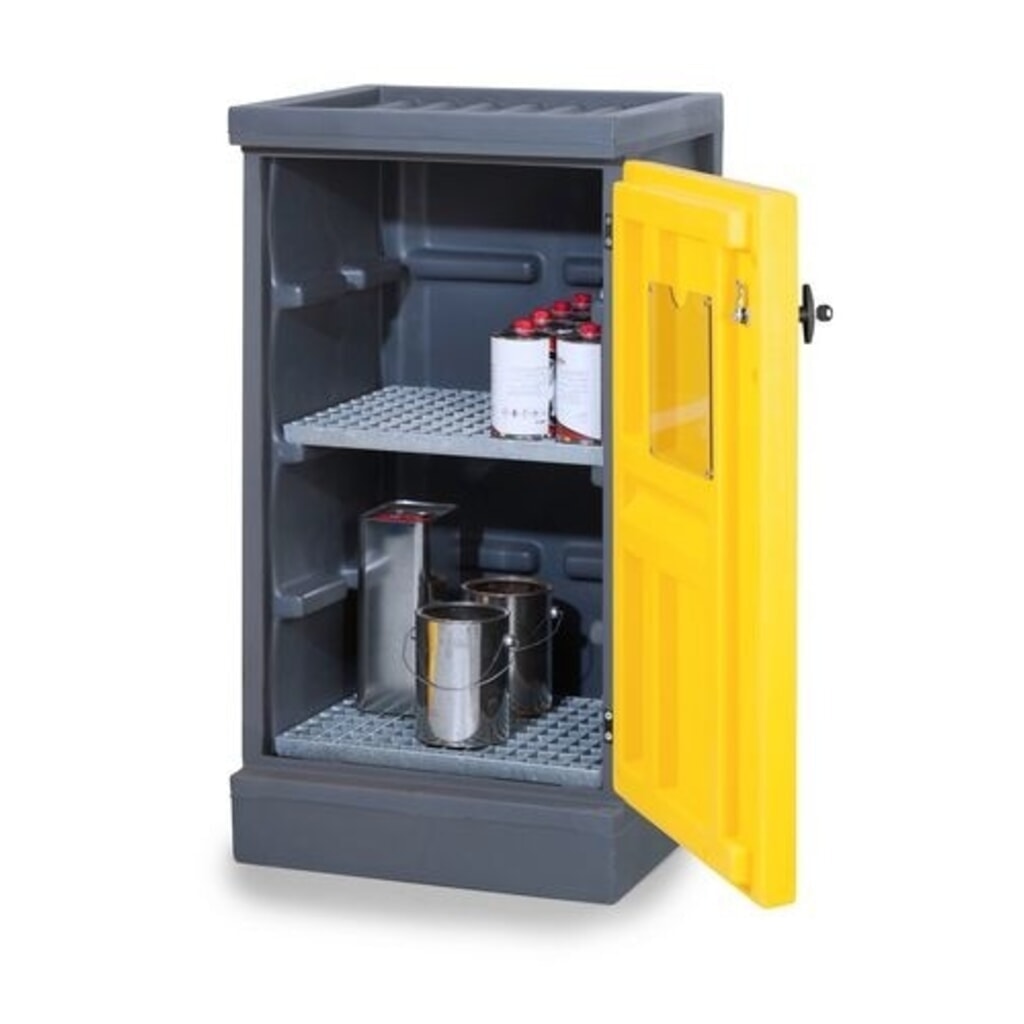 Illustration du produit: Denios armoire pour produits chimiques en polyéthylène (PE), H x l x P 1 130 x 610 x 640 mm, 2 grilles galvanisées