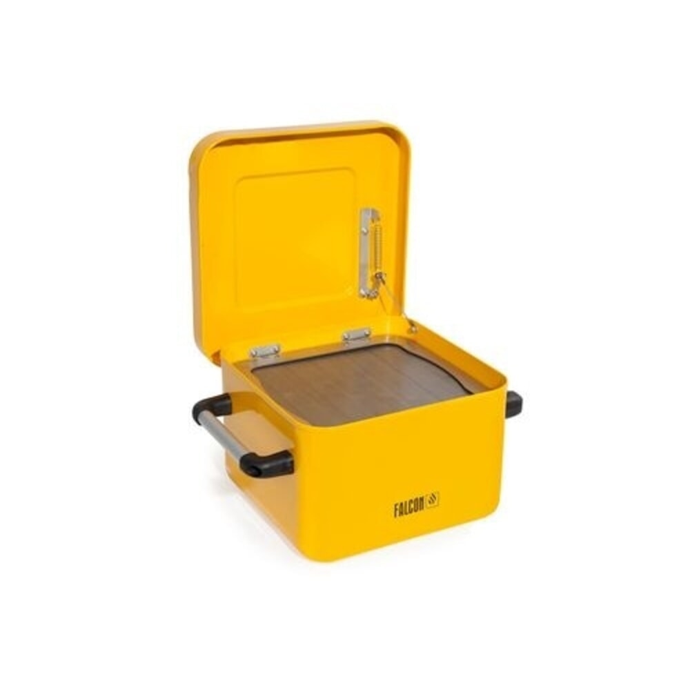 N° de l'image du produit 1 : Denios Nettoyeur de petites pièces FALCON en acier, connexion à la terre, peint, avec tamis d'immersion, 10 l