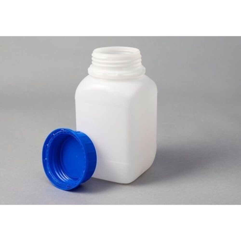 Illustration du produit: Denios bouteilles à large ouverture en polyéthylène haute densité, carrées, transparentes naturelles, 1 500 ml, UN, lot de 6