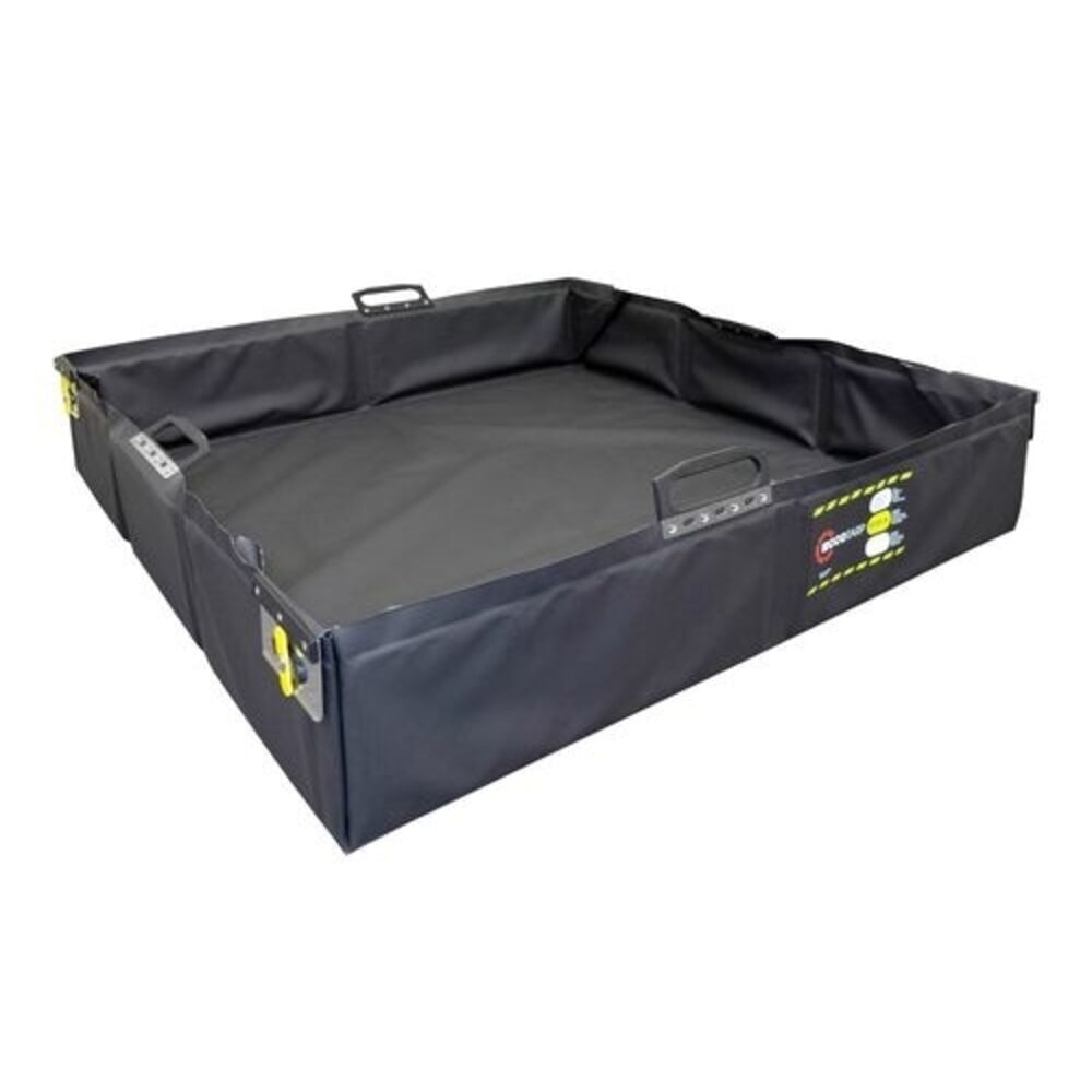 Illustration du produit: Denios bac de rétention réutilisable pliable en plastique, antistatique, volume de 175 l, H x l x P 200 x 1000 x 1000 mm