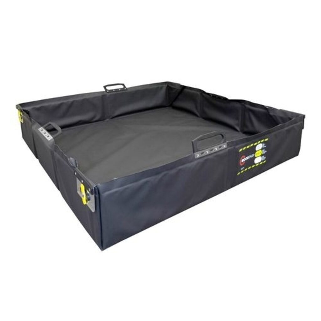 Denios bac de rétention réutilisable pliable en plastique, antistatique, volume de 175 l, H x l x P 200 x 1000 x 1000 mm Illustration du produit: Denios bac de rétention réutilisable pliable en plastique, antistatique, volume de 175 l, H x l x P 200 x 1000 x 1000 mm