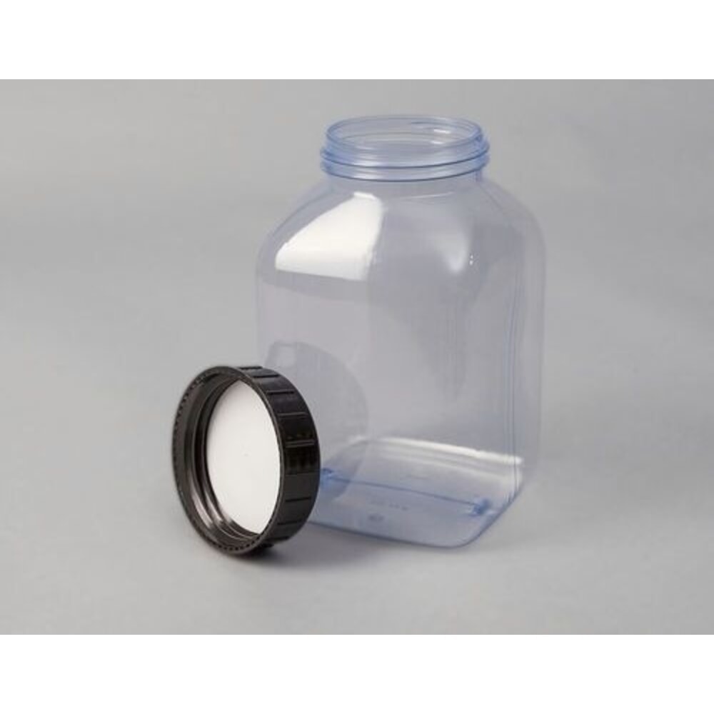 Illustration du produit: Denios bouteilles à large ouverture en PVC naturel transparent, carrées, 2 000 ml, lot de 6