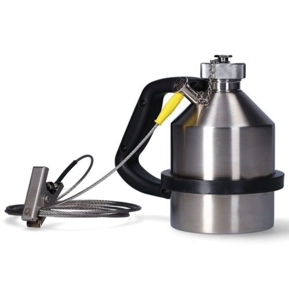 N° de l'image du produit 1 : Denios bidon de sécurité FALCON en acier inoxydable, connexion à la terre, bouchon à vis, 1 l