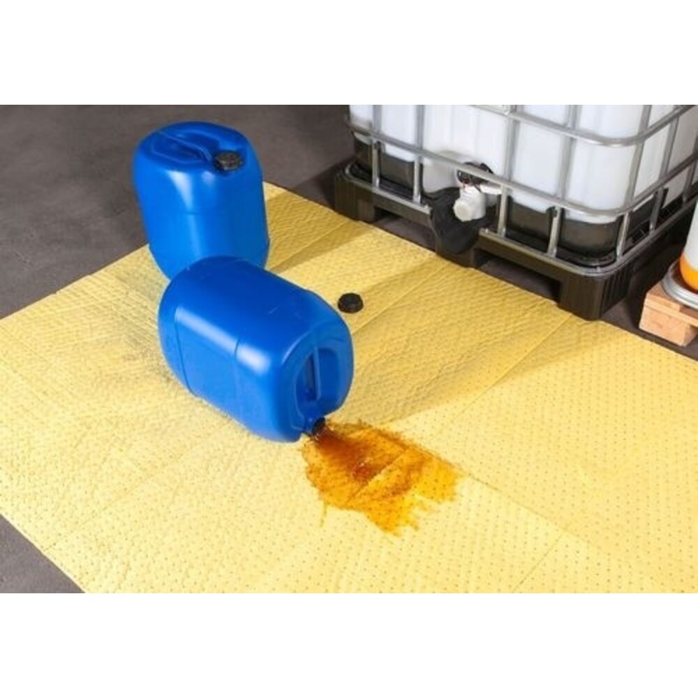 N° de l'image du produit 2 : Denios rouleau de non-tissé absorbant DENSORB Economy Single, spécial, léger, 38 cm x 45 m, 1 pièce