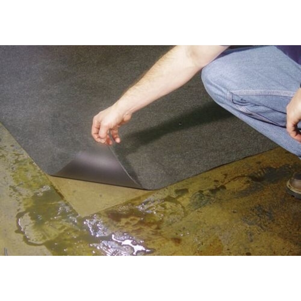 N° de l'image du produit 2 : Denios rouleau de protection de sol en absorbant DENSORB Extra en polyéthylène (PE), avec revêtement en polyéthylène (PE) noir, 91 cm x 15 m