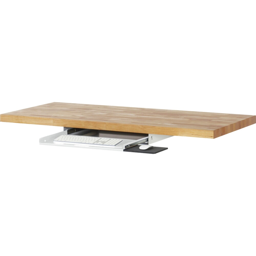 N° de l'image du produit 1 : Clavier coulissant pour table d’emballage RAU, gris clair, H x l x P 85 mm x 640 mm x 485 mm