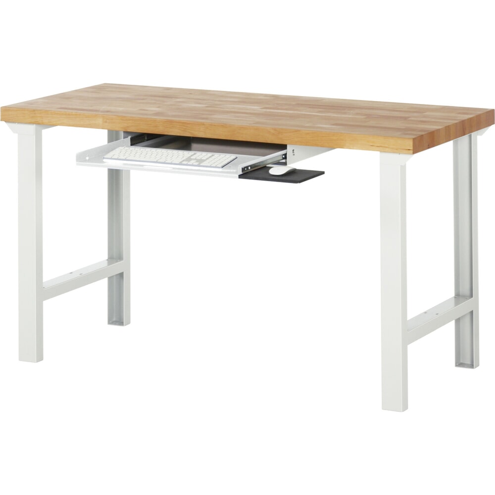 N° de l'image du produit 2 : Clavier coulissant pour table d’emballage RAU, gris clair, H x l x P 85 mm x 640 mm x 485 mm