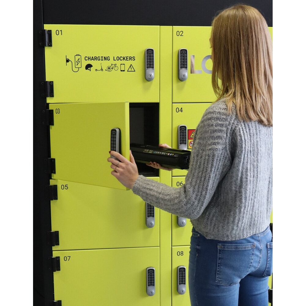 N° de l'image du produit 3 : Patreco Armoire de sécurité pour batteries Loxxer, pour batteries de vélos et de scooters, avec 12 compartiments
