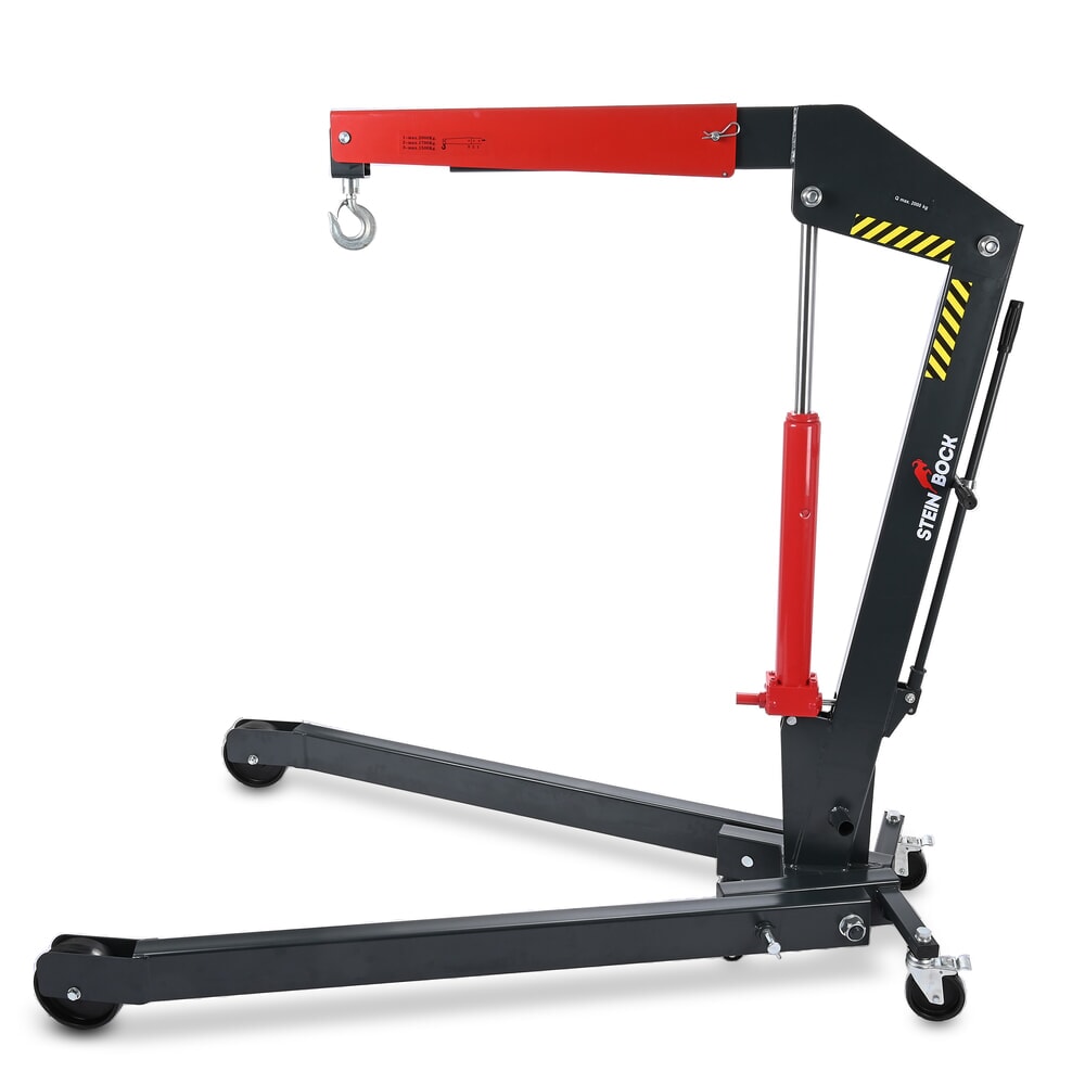 N° de l'image du produit 3 : Steinbock® Palan d’atelier avec châssis écarté et levée rapide, rabattable, capacité de charge 1 500-2 000 kg