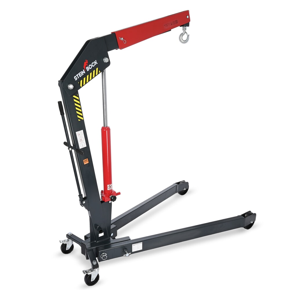 N° de l'image du produit 1 : Steinbock® Palan d’atelier avec châssis écarté et levée rapide, rabattable, capacité de charge 1 500-2 000 kg