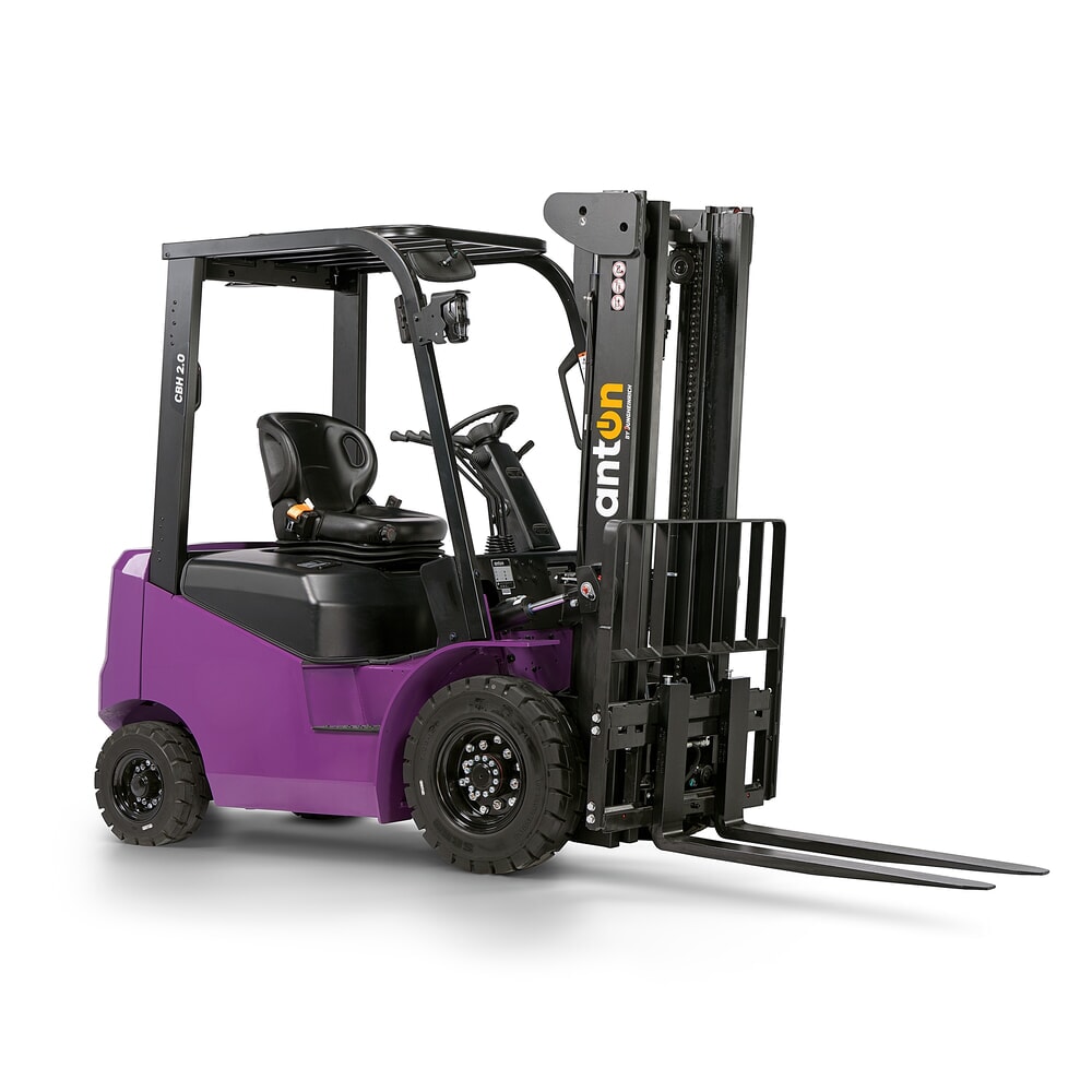 N° de l'image du produit 4 : AntOn by Jungheinrich chariot élévateur électrique CBH 2.0 avec mât télescopique double, hauteur de levage 3 300 mm, capacité de charge 2 000 kg, avec chargeur embarqué