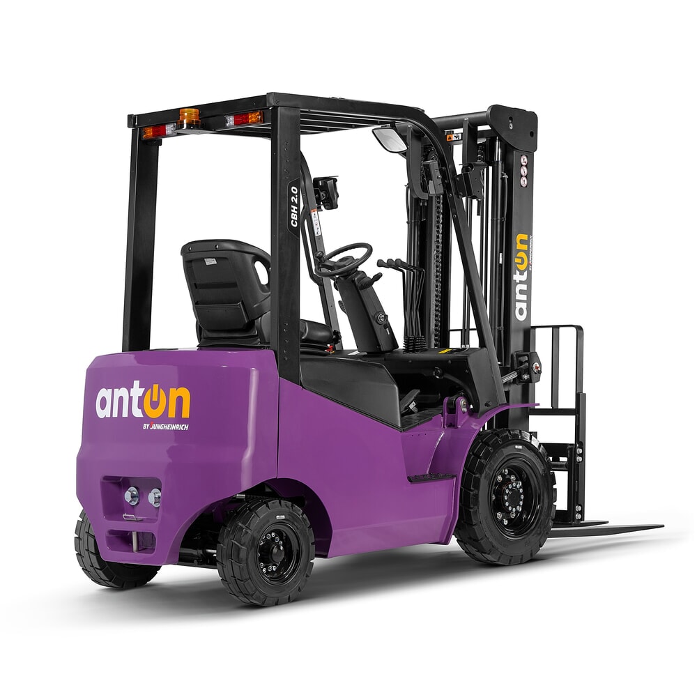 N° de l'image du produit 8 : AntOn by Jungheinrich chariot élévateur électrique CBH 2.0 avec mât télescopique double, hauteur de levage 3 300 mm, capacité de charge 2 000 kg, avec chargeur embarqué