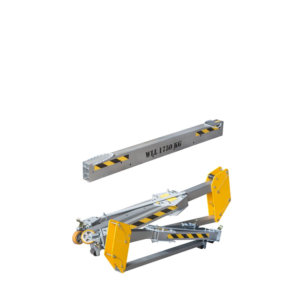 N° de l'image du produit 5 : Grue portique en aluminium RLPK PLANETA, y compris palan à levier, mobile, longueur 2 000 mm, capacité de charge 2 000 kg, taille S