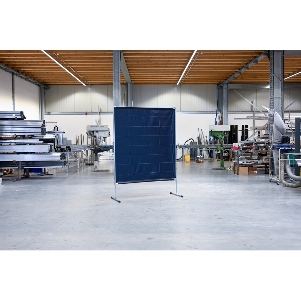 N° de l'image du produit 3 : Écran de protection pour soudeur, conforme ISO EN 25980 (EN 1598), lxH 1 400 x 2 000 mm, vert foncé/mat