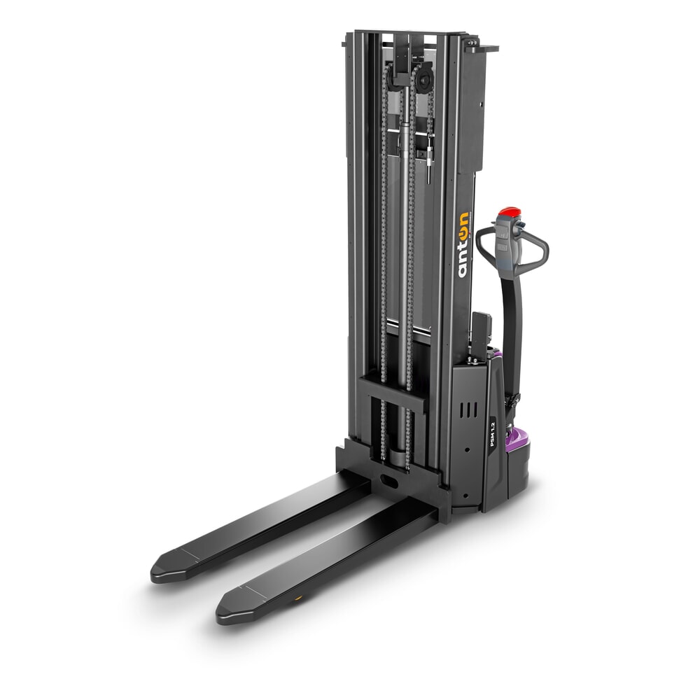 N° de l'image du produit 7 : Gerbeur électrique AntOn by Jungheinrich PSM 1.2, avec mât télescopique double, capacité de charge 1 200 kg, hauteur de levée 2 522 mm