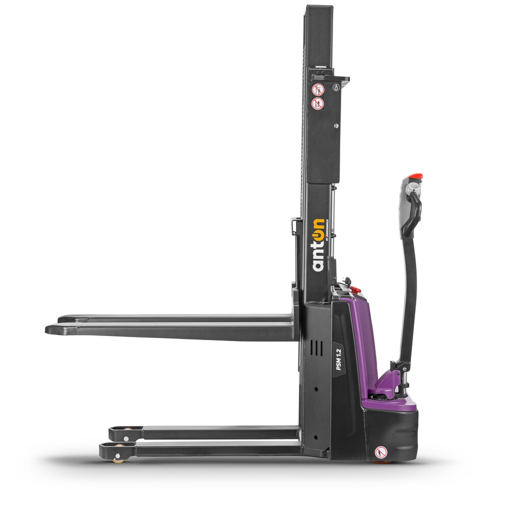 N° de l'image du produit 10 : Gerbeur électrique AntOn by Jungheinrich PSM 1.2, avec mât télescopique double, capacité de charge 1 200 kg, hauteur de levée 2 522 mm