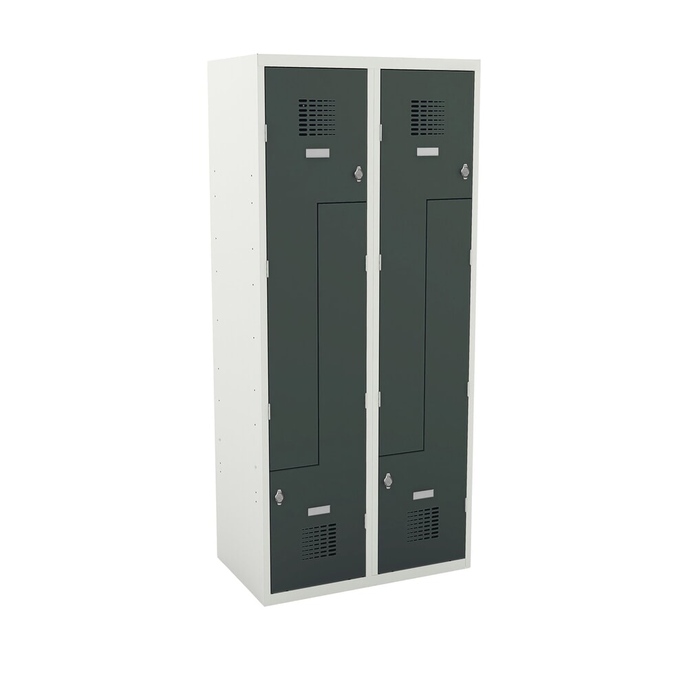 Illustration du produit: Steinbock® casier Z, 4 compartiments, fermeture à pêne tournant, H x l x P 1 800 x 800 x 500 mm, gris clair / gris anthracite