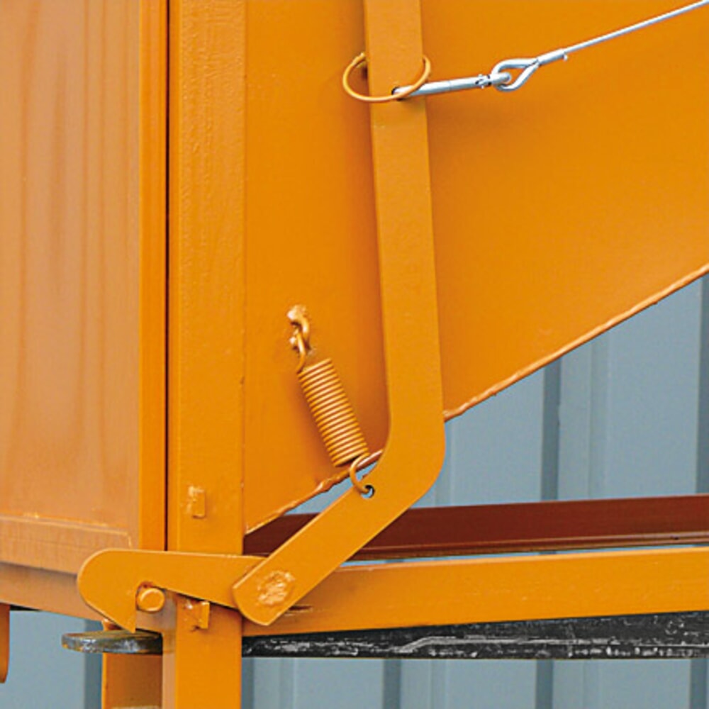 N° de l'image du produit 6 : Eichinger® Conteneur silo avec clapet de déversement de grande surface, 300 litres orangé pur