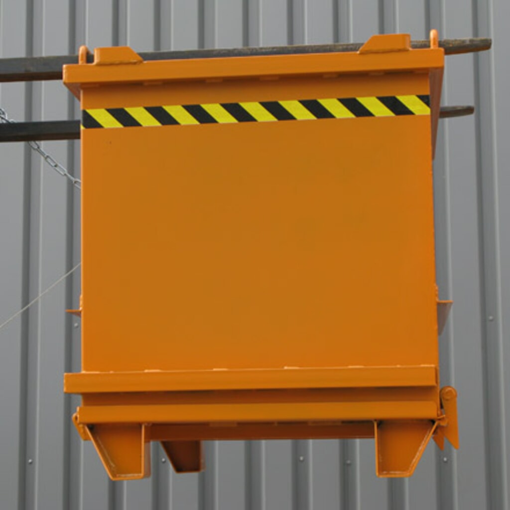 N° de l'image du produit 3 : Eichinger® Conteneur pour matériaux de construction à fond basculant, 2000 kg, 1000 litres, orangé pur