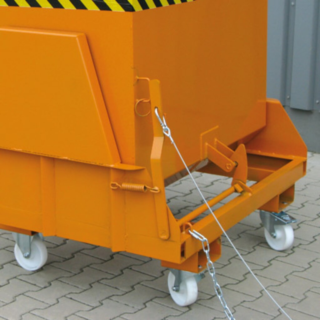 Eichinger® Benne basculante pour charges lourdes avec patins de roulement protégés, 2 500 kg, 1 250 litres, bleu gentiane N° de l'image du produit 5 : Eichinger® Benne basculante pour charges lourdes avec patins de roulement protégés, 2 500 kg, 1 250 litres, bleu gentiane