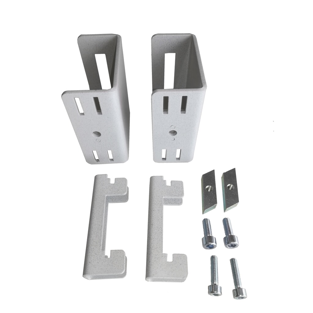Illustration du produit: Kit d'adaptation TRESTON pour bras pivotants sur montants perforés et profilés de montage en C