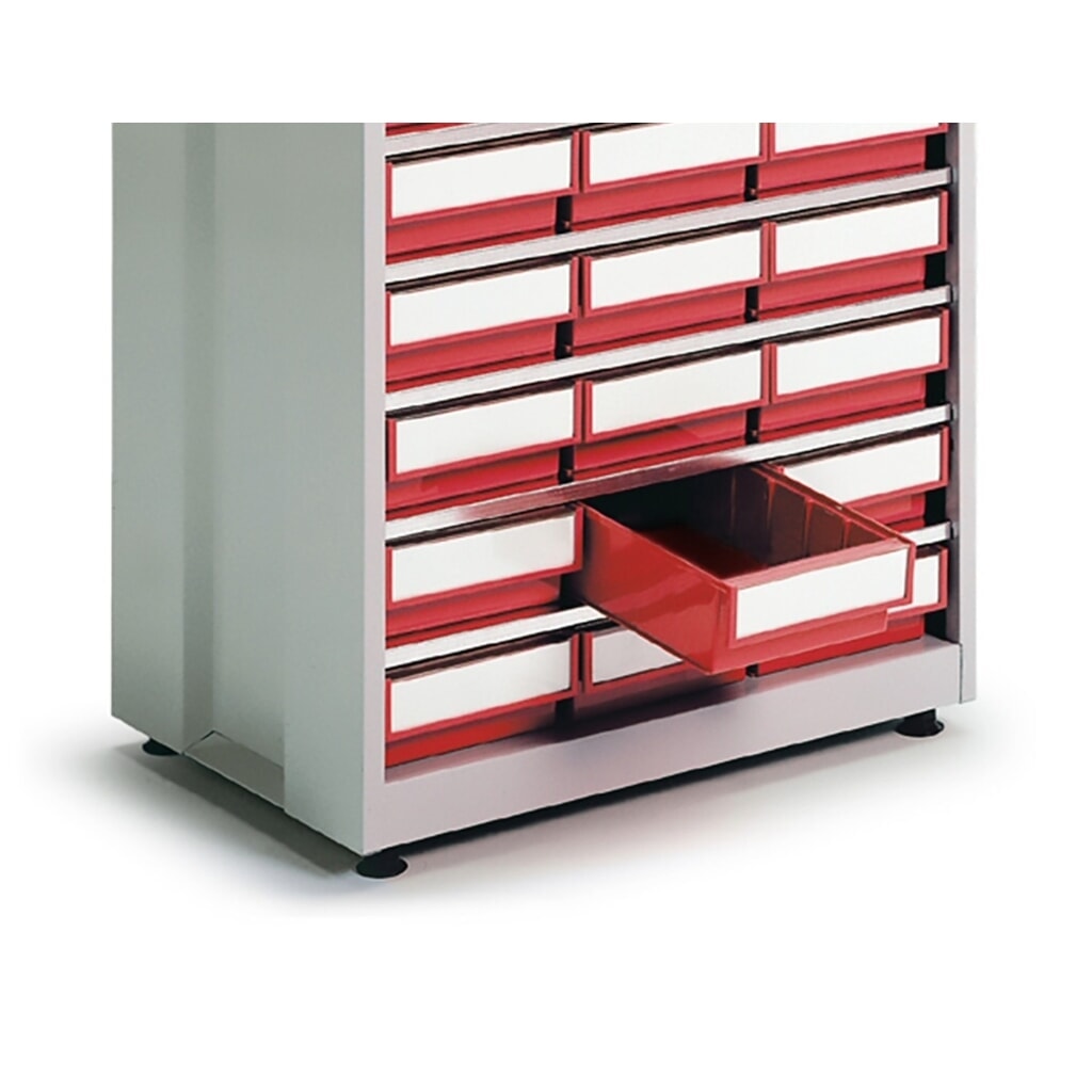 Système de rangement à tiroirs, 24 tiroirs, rouge N° de l'image du produit 4 : Système de rangement à tiroirs, 24 tiroirs, rouge