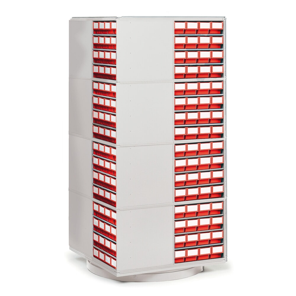 N° de l'image du produit 4 : Système de rangement à tiroirs, 8 tiroirs, profondeur 300 mm, rouge