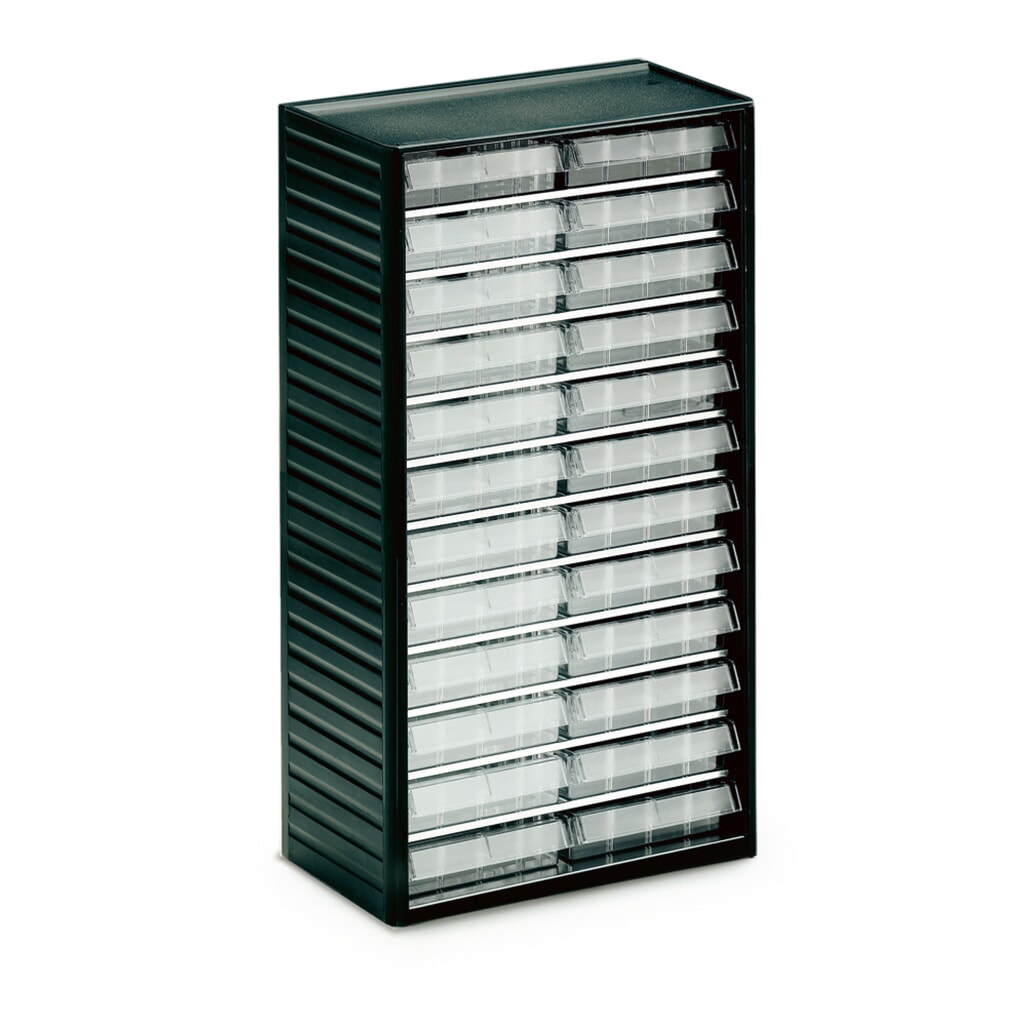 Illustration du produit: Système de rangement pour petites pièces Premium, hauteur 550 mm, 24 tiroirs, largeur 138 mm