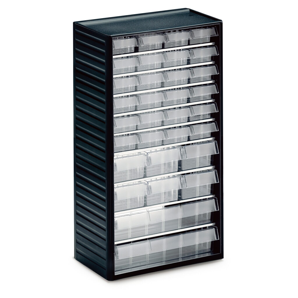 Système de rangement pour petites pièces Premium, hauteur 550 mm, 32 tiroirs Illustration du produit: Système de rangement pour petites pièces Premium, hauteur 550 mm, 32 tiroirs