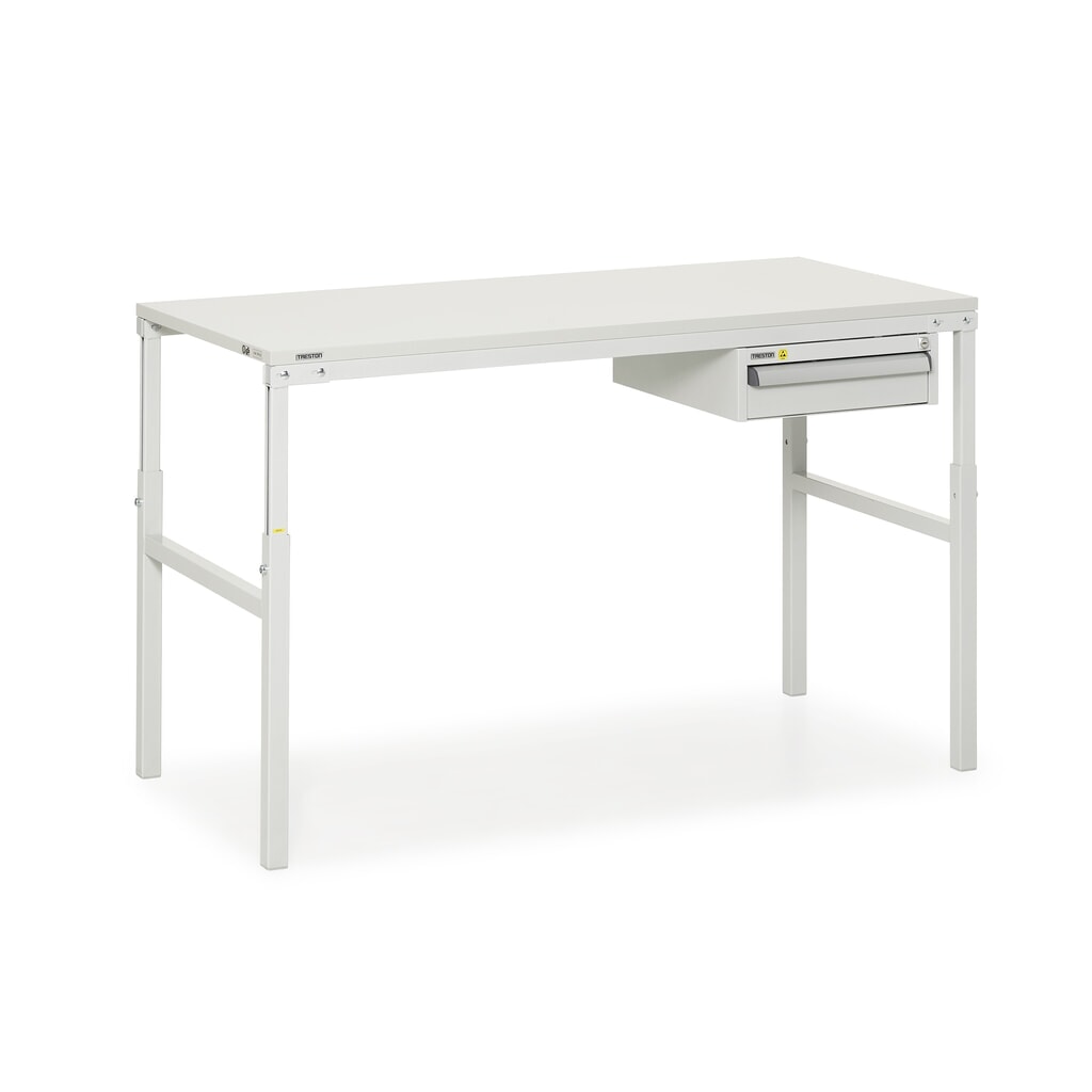 Table de travail TRESTON TP, ESD, réglable en hauteur manuellement, lxP 1 500 x 900 mm N° de l'image du produit 7 : Table de travail TRESTON TP, ESD, réglable en hauteur manuellement, lxP 1 500 x 900 mm