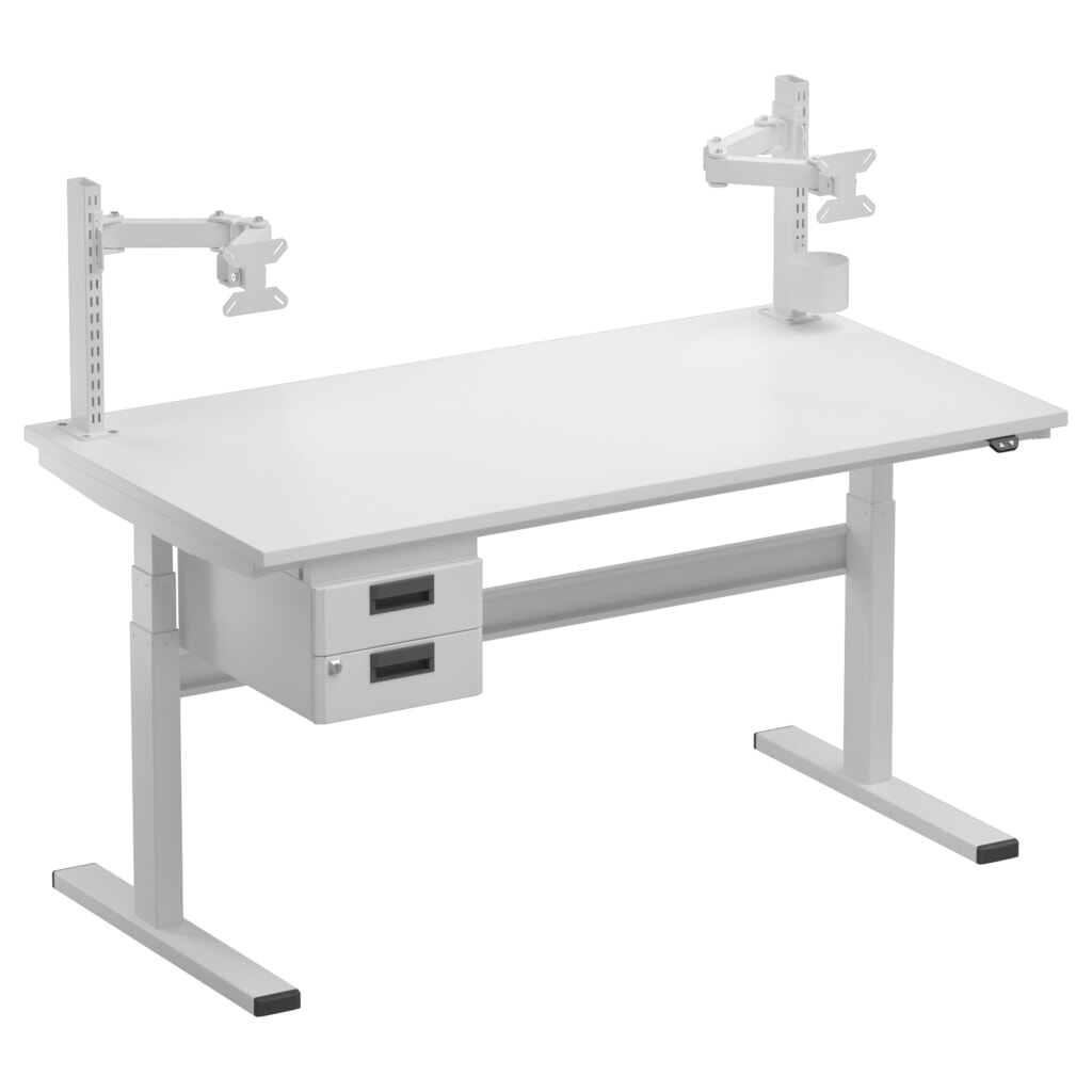 Montants perforés pour table de travail TRESTON TED, avec bride, hauteur 400 mm, 2 pcs/UV N° de l'image du produit 4 : Montants perforés pour table de travail TRESTON TED, avec bride, hauteur 400 mm, 2 pcs/UV