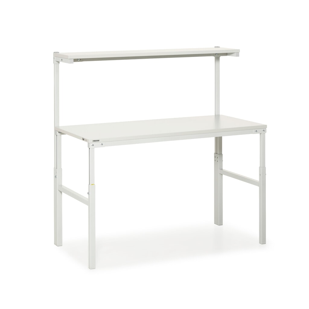 TRESTON Table de travail avec tablette surélevée, réglable en hauteur, capacité de charge 300 kg, lxP 1 500 x 700 mm Illustration du produit: TRESTON Table de travail avec tablette surélevée, réglable en hauteur, capacité de charge 300 kg, lxP 1 500 x 700 mm